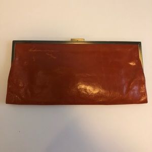 HOBO wallet clutch in burnt orange